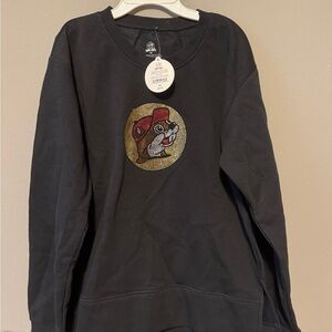 Buc-ee's Women's Black Crewneck Sweatshirt with Logo